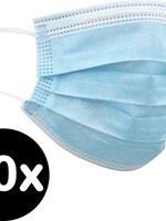 BTH BTH Wegwerp Mondkapje Blauw Niet-medisch - 50 PACK