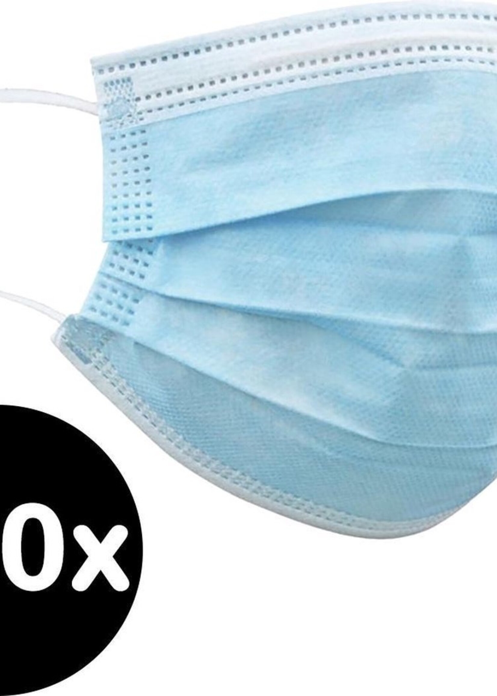BTH Mondkapje Wegwerp Mondkapjes Mondmasker - Niet Medisch - Blauw - 200x