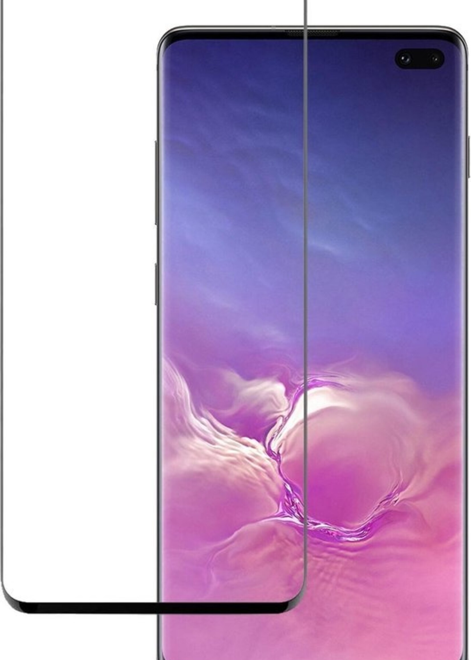 BTH Screenprotector Geschikt voor Samsung S10 Plus Screenprotector Glas Gehard Tempered Glass Full Cover - Screenprotector Geschikt voor Samsung Galaxy S10 Plus Screen Protector Screen Cover - 2 PACK