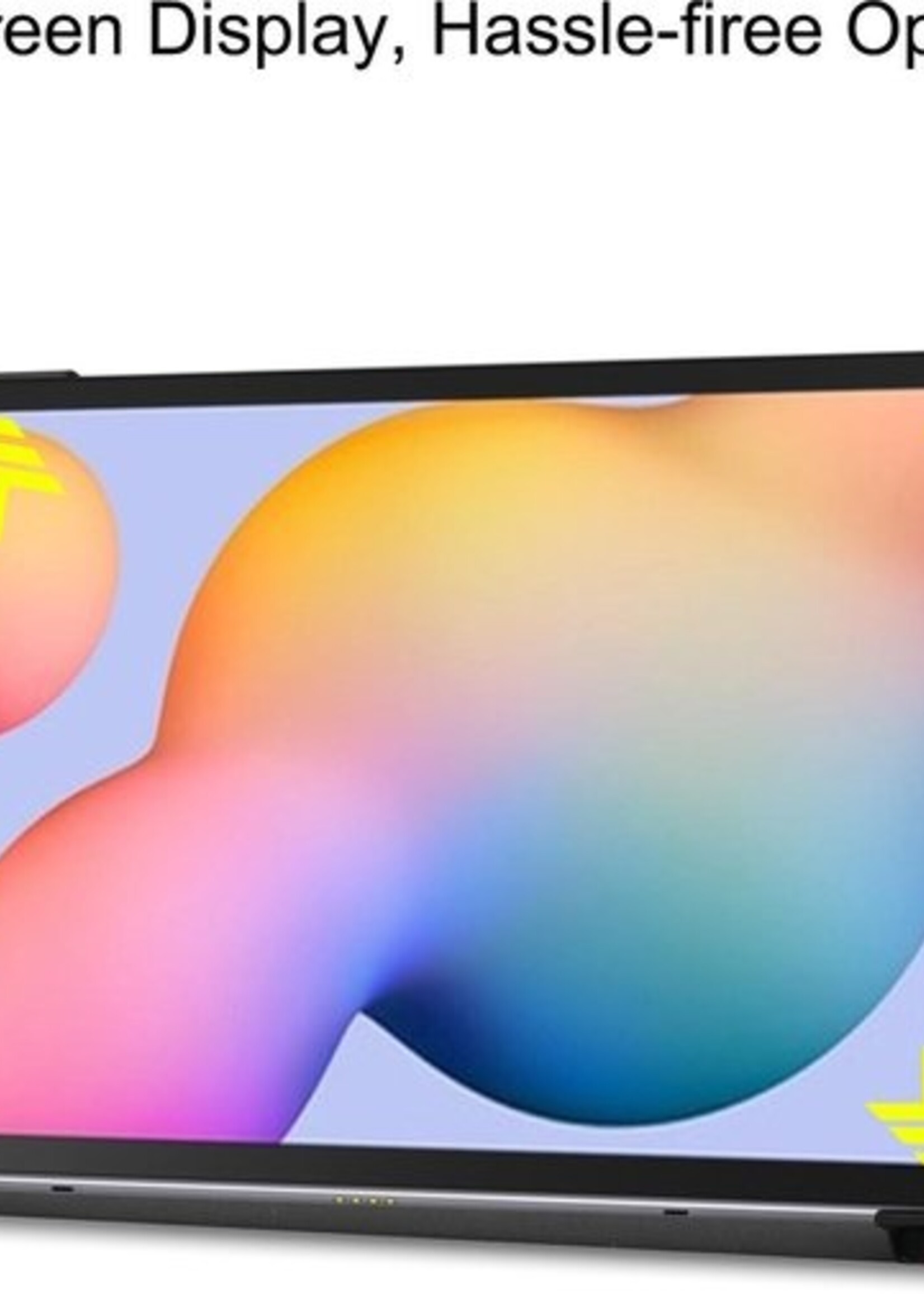 BTH Hoes Geschikt voor Samsung Galaxy Tab S6 Lite Hoes Book Case Hoesje Trifold Cover - Hoesje Geschikt voor Samsung Tab S6 Lite Hoesje Bookcase - Vlinders