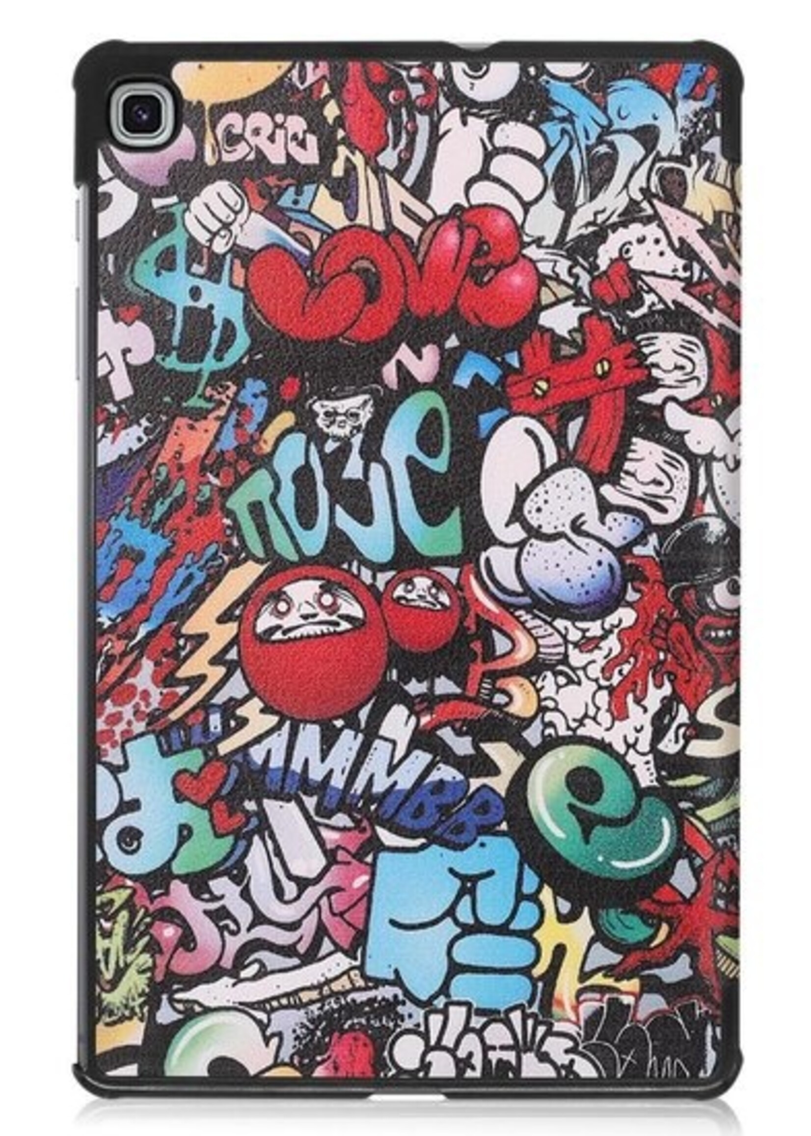 BTH Hoes Geschikt voor Samsung Galaxy Tab S6 Lite Hoes Book Case Hoesje Trifold Cover - Hoesje Geschikt voor Samsung Tab S6 Lite Hoesje Bookcase - Graffity