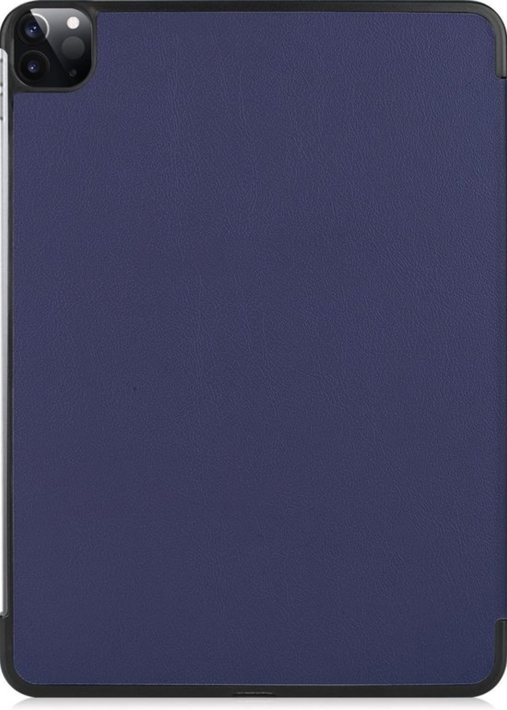 BTH Hoes Geschikt voor iPad Pro 2020 (11 inch) Hoes Book Case Hoesje Trifold Cover - Hoesje Geschikt voor iPad Pro 11 inch (2020) Hoesje Bookcase - Blauw