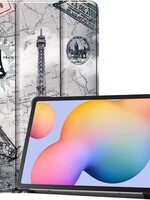 BTH BTH Samsung Galaxy Tab S6 Lite Hoesje - Eiffeltoren