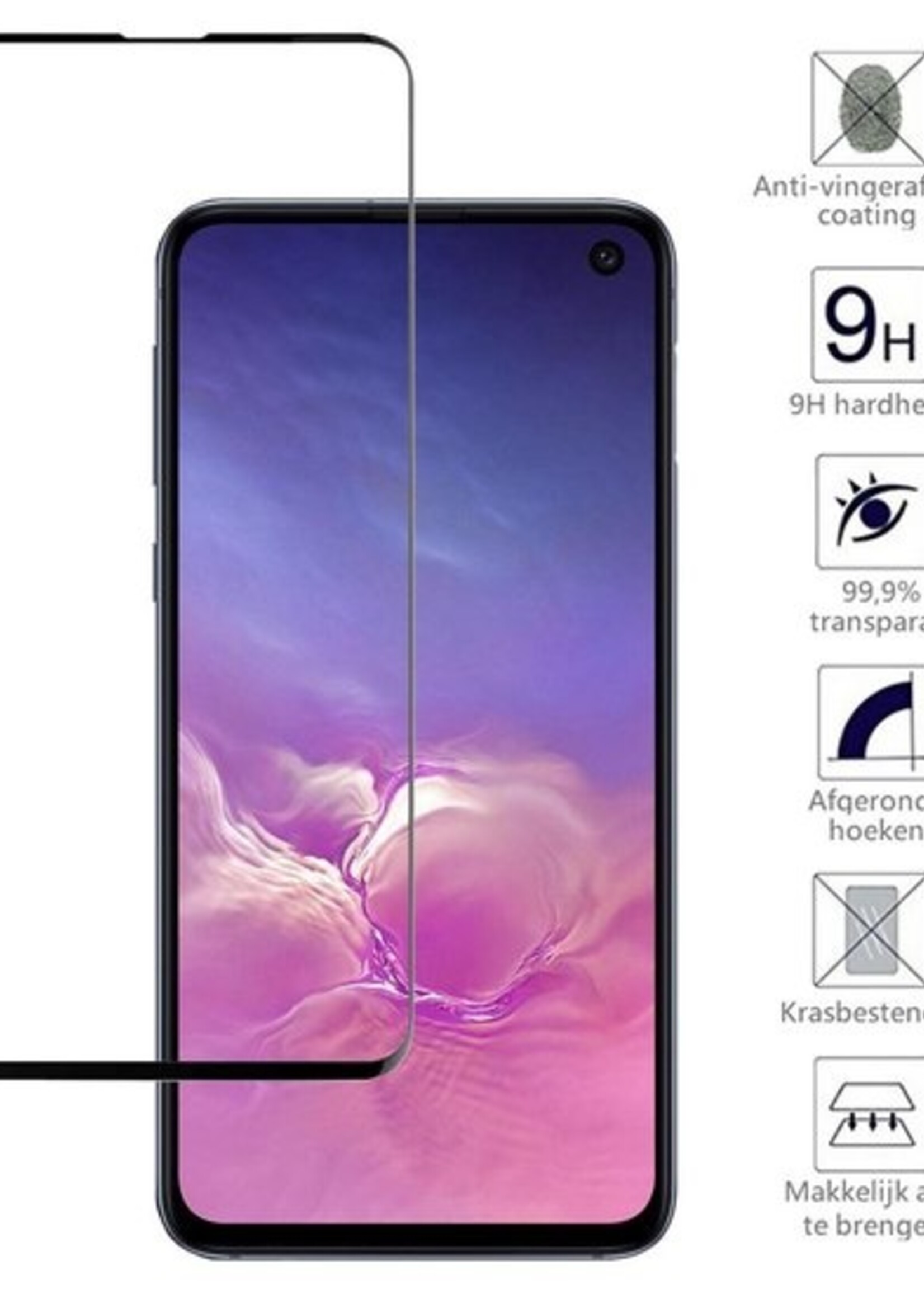 BTH Screenprotector Geschikt voor Samsung S10e Screenprotector Glas Gehard Tempered Glass Full Cover - Screenprotector Geschikt voor Samsung Galaxy S10e Screen Protector Screen Cover