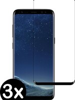 BTH BTH 3x Samsung Galaxy S8 Screenprotector Tempered Glass Gehard Full Screen Cover