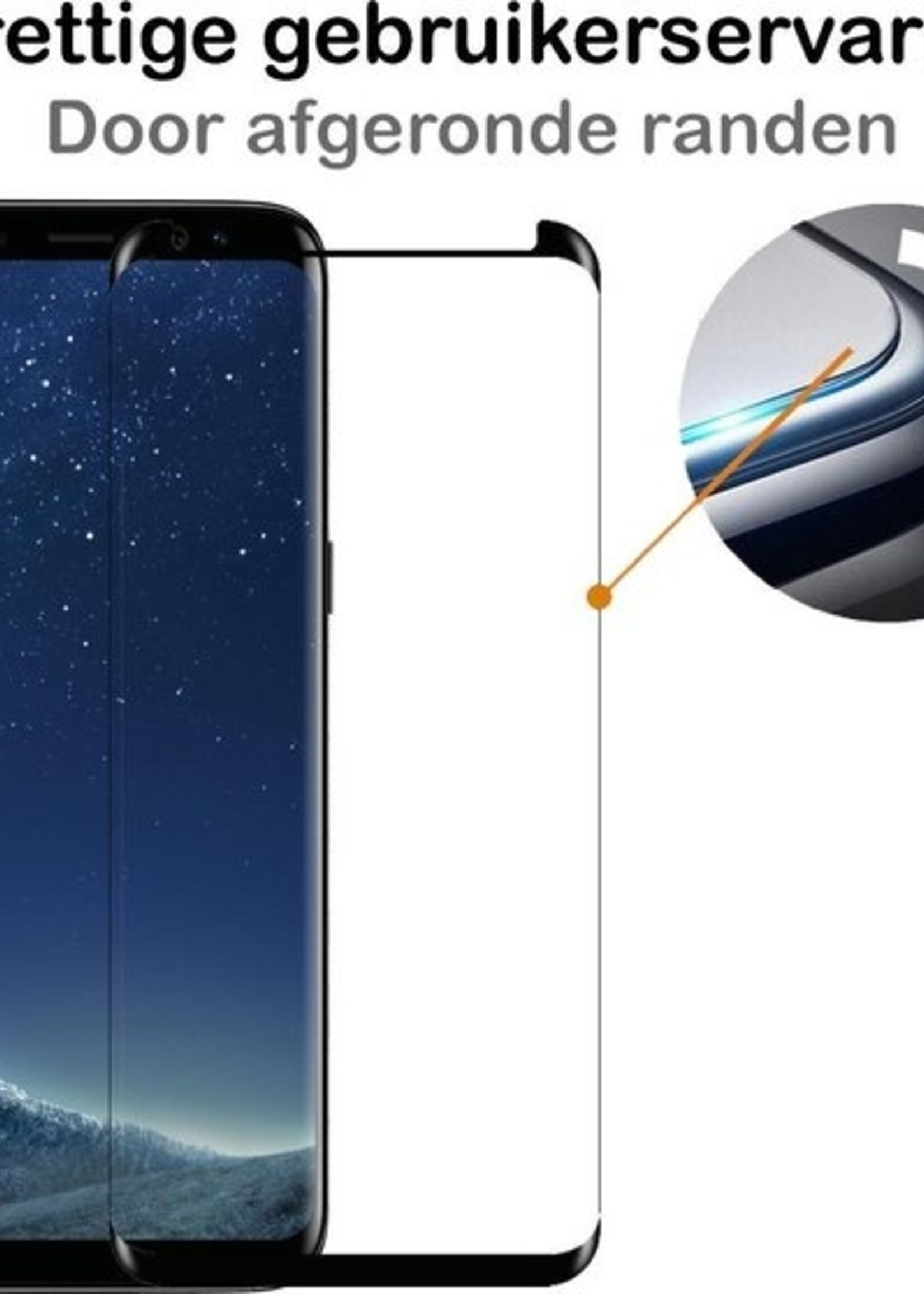 BTH Screenprotector Geschikt voor Samsung S8 Screenprotector Glas Gehard Tempered Glass Full Cover - Screenprotector Geschikt voor Samsung Galaxy S8 Screen Protector Screen Cover - 3 PACK