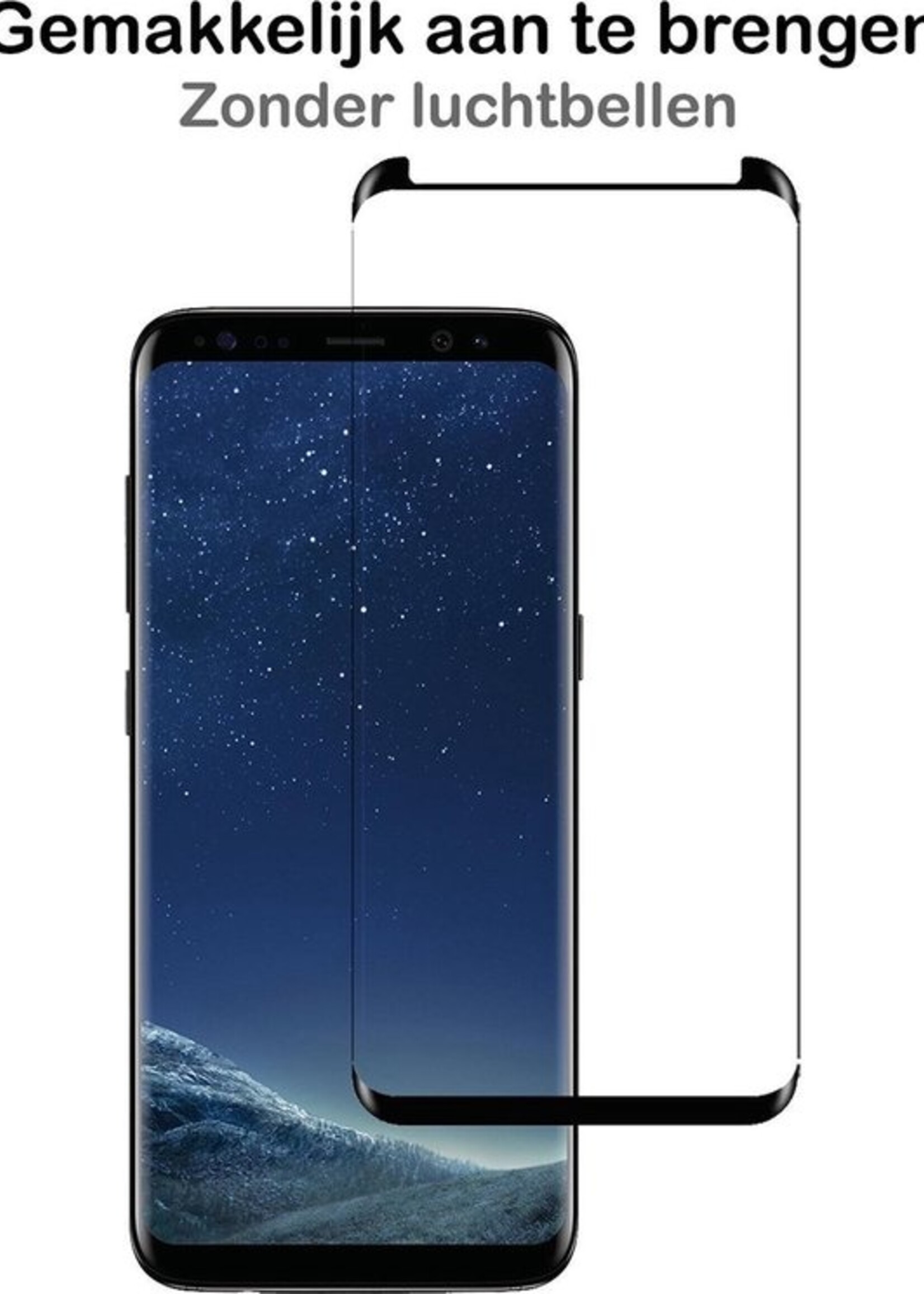BTH Screenprotector Geschikt voor Samsung S8 Screenprotector Glas Gehard Tempered Glass Full Cover - Screenprotector Geschikt voor Samsung Galaxy S8 Screen Protector Screen Cover - 3 PACK