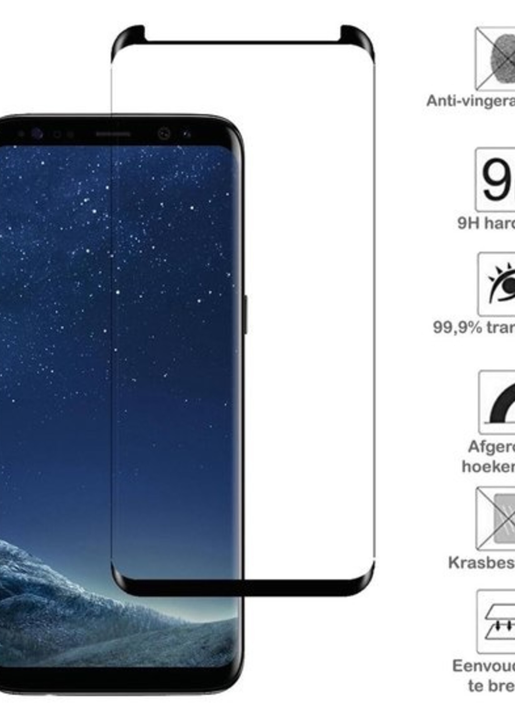 BTH Screenprotector Geschikt voor Samsung S8 Screenprotector Glas Gehard Tempered Glass Full Cover - Screenprotector Geschikt voor Samsung Galaxy S8 Screen Protector Screen Cover - 3 PACK