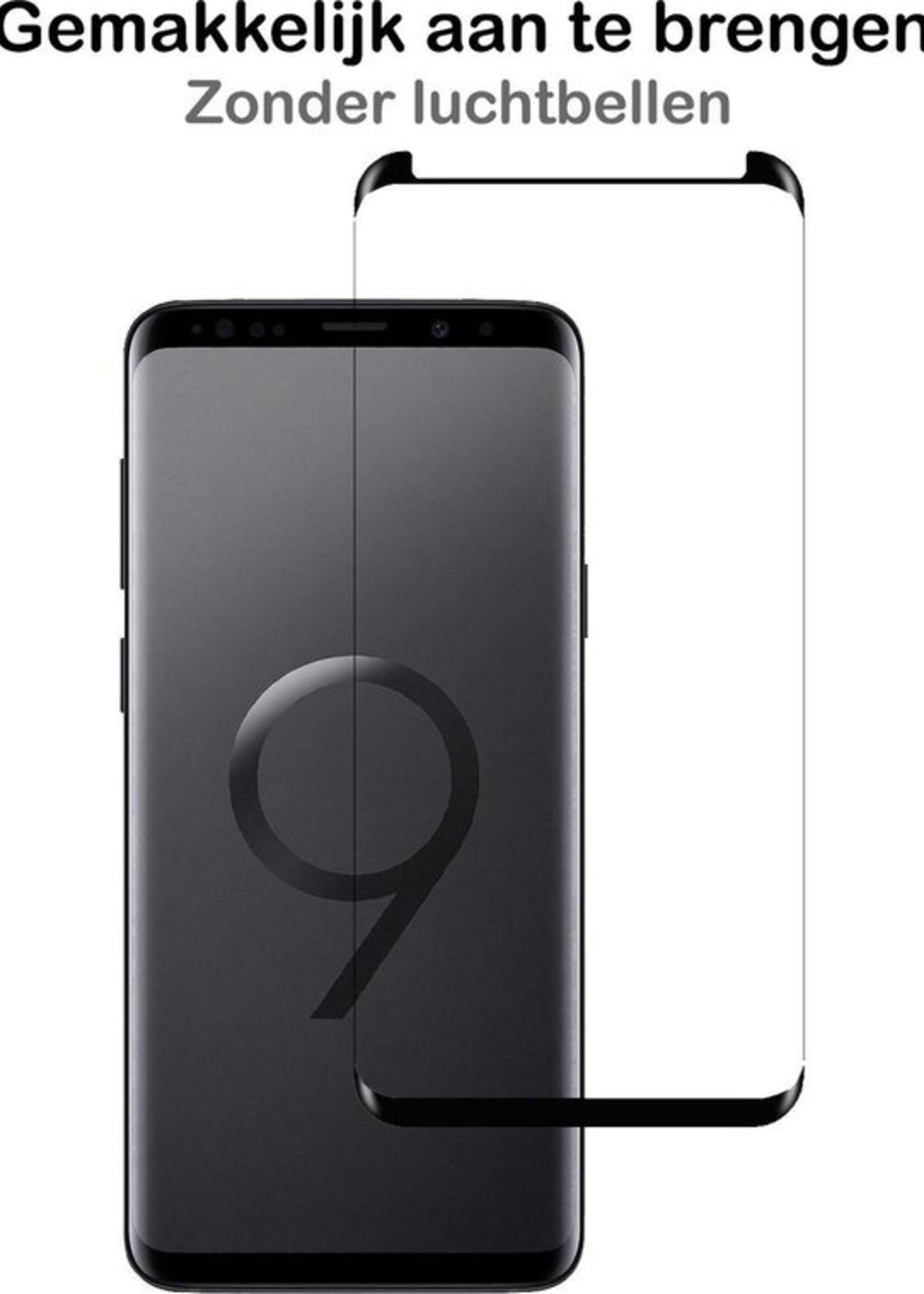 BTH Screenprotector Geschikt voor Samsung S9 Screenprotector Glas Gehard Tempered Glass Full Cover - Screenprotector Geschikt voor Samsung Galaxy S9 Screen Protector Screen Cover