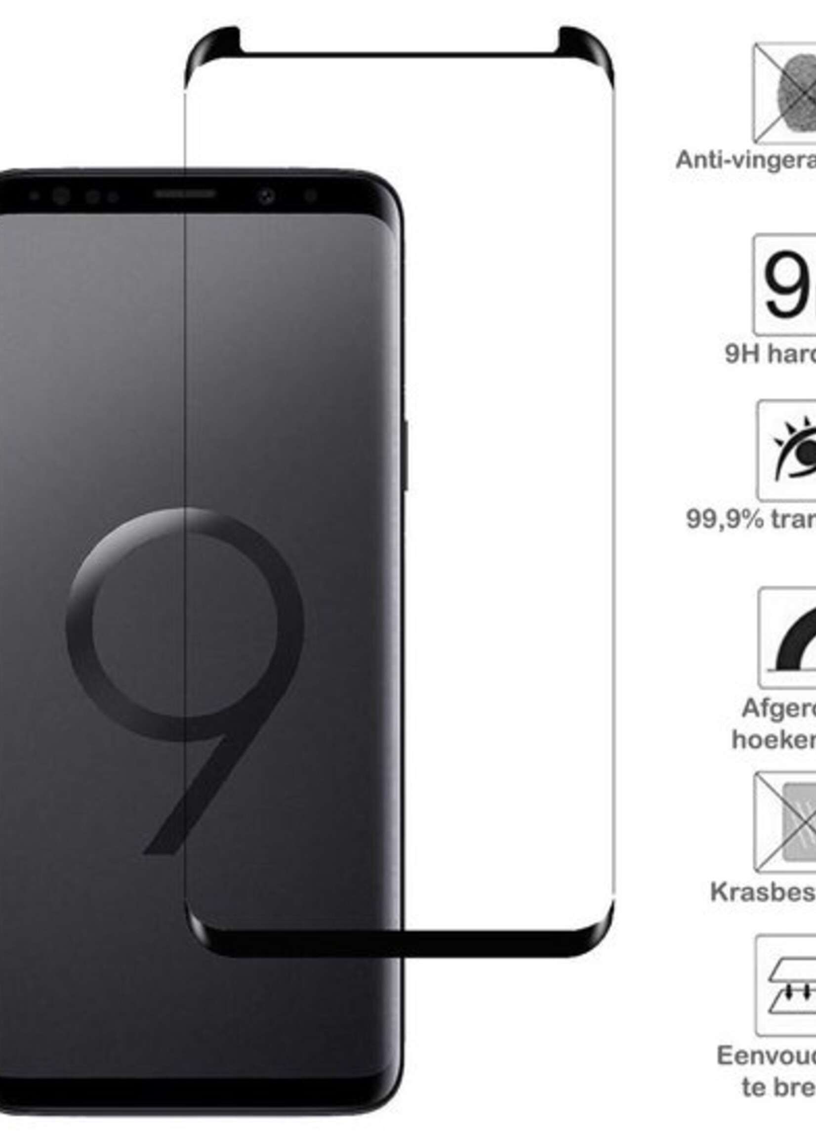BTH Screenprotector Geschikt voor Samsung S9 Screenprotector Glas Gehard Tempered Glass Full Cover - Screenprotector Geschikt voor Samsung Galaxy S9 Screen Protector Screen Cover