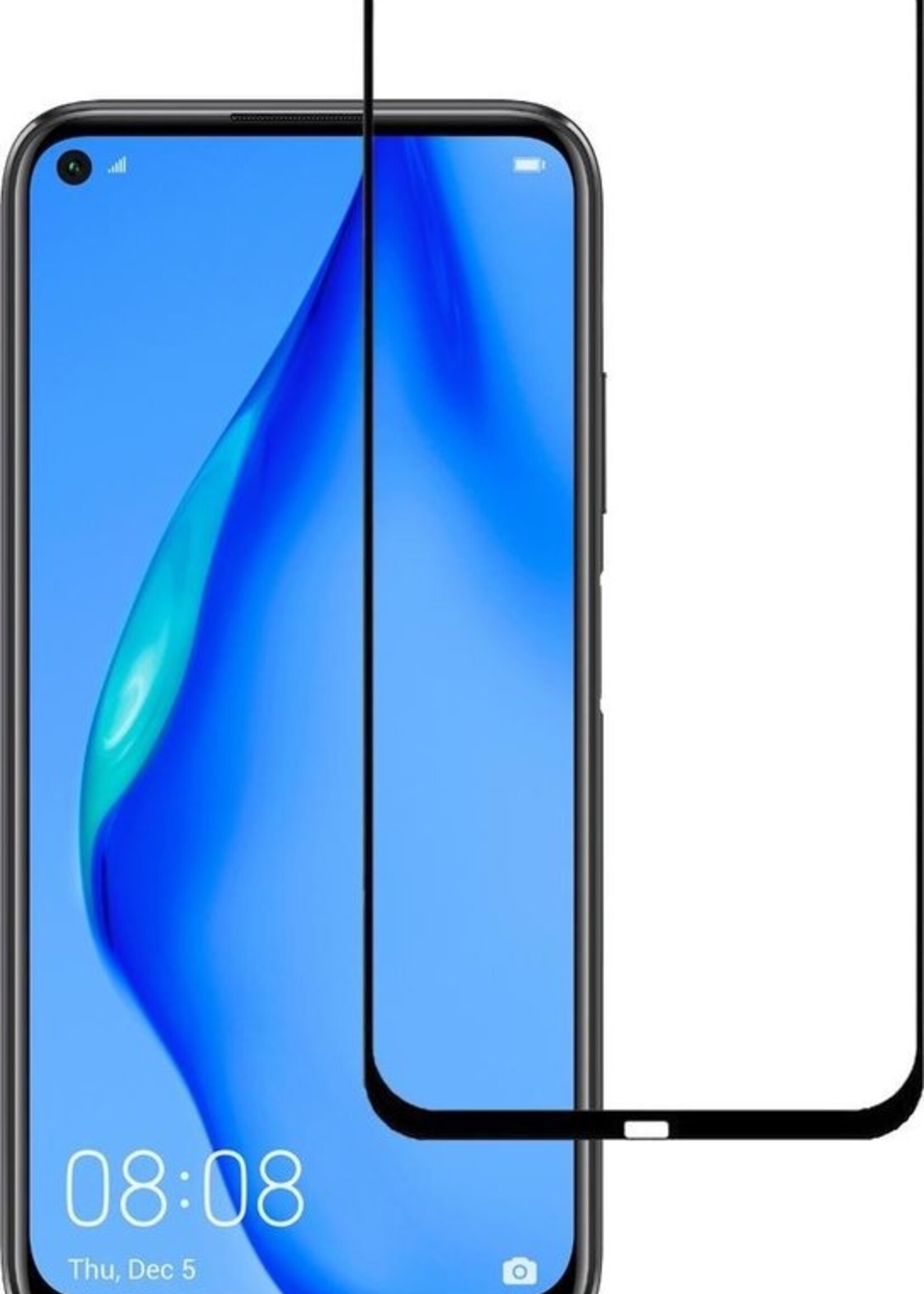 BTH Screenprotector Geschikt voor Huawei P40 Lite Screenprotector Glas Gehard Tempered Glass Full Cover - Screenprotector Geschikt voor Huawei P40 Lite Screen Protector Screen Cover - 2 PACK