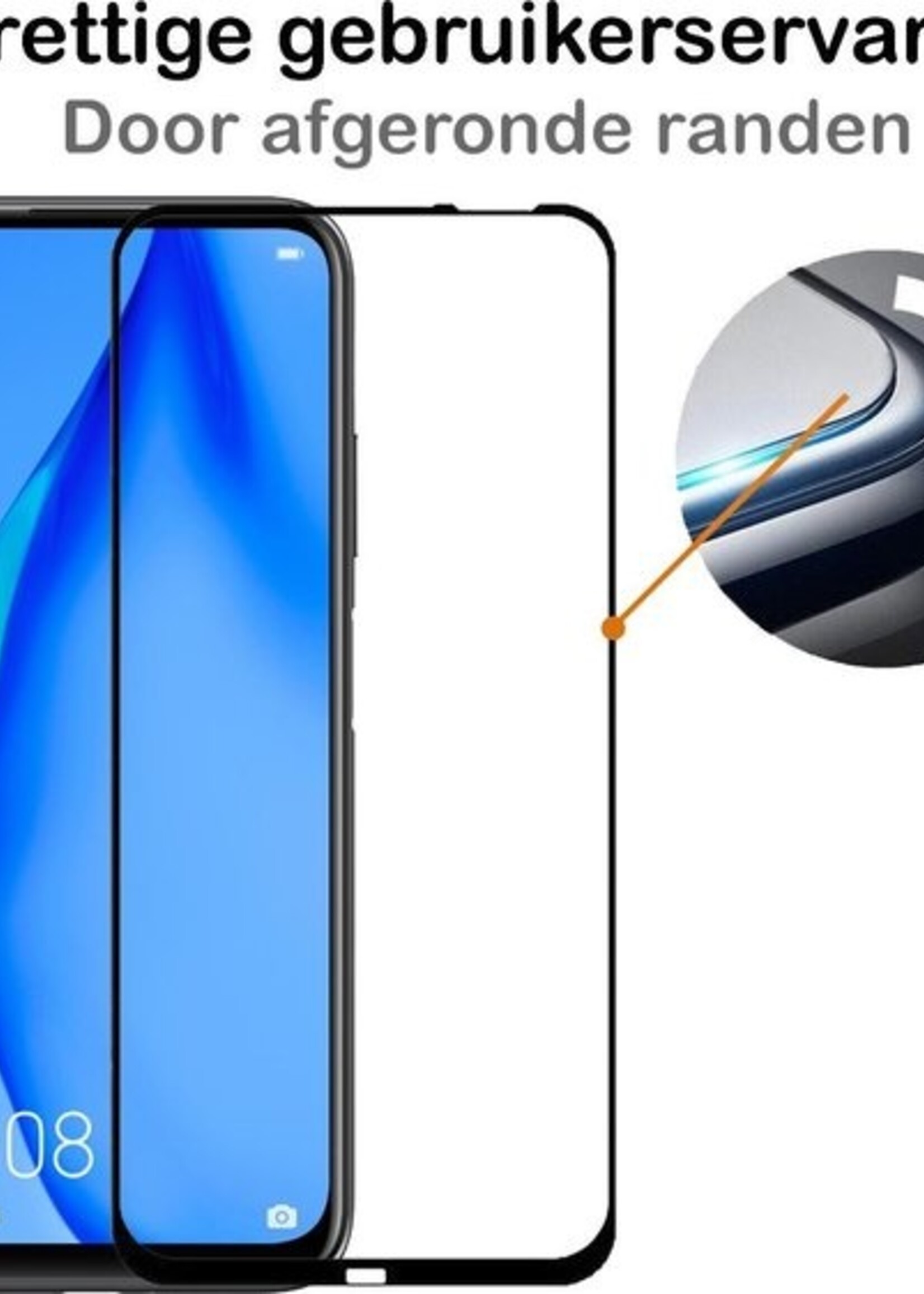 BTH Screenprotector Geschikt voor Huawei P40 Lite Screenprotector Glas Gehard Tempered Glass Full Cover - Screenprotector Geschikt voor Huawei P40 Lite Screen Protector Screen Cover - 2 PACK