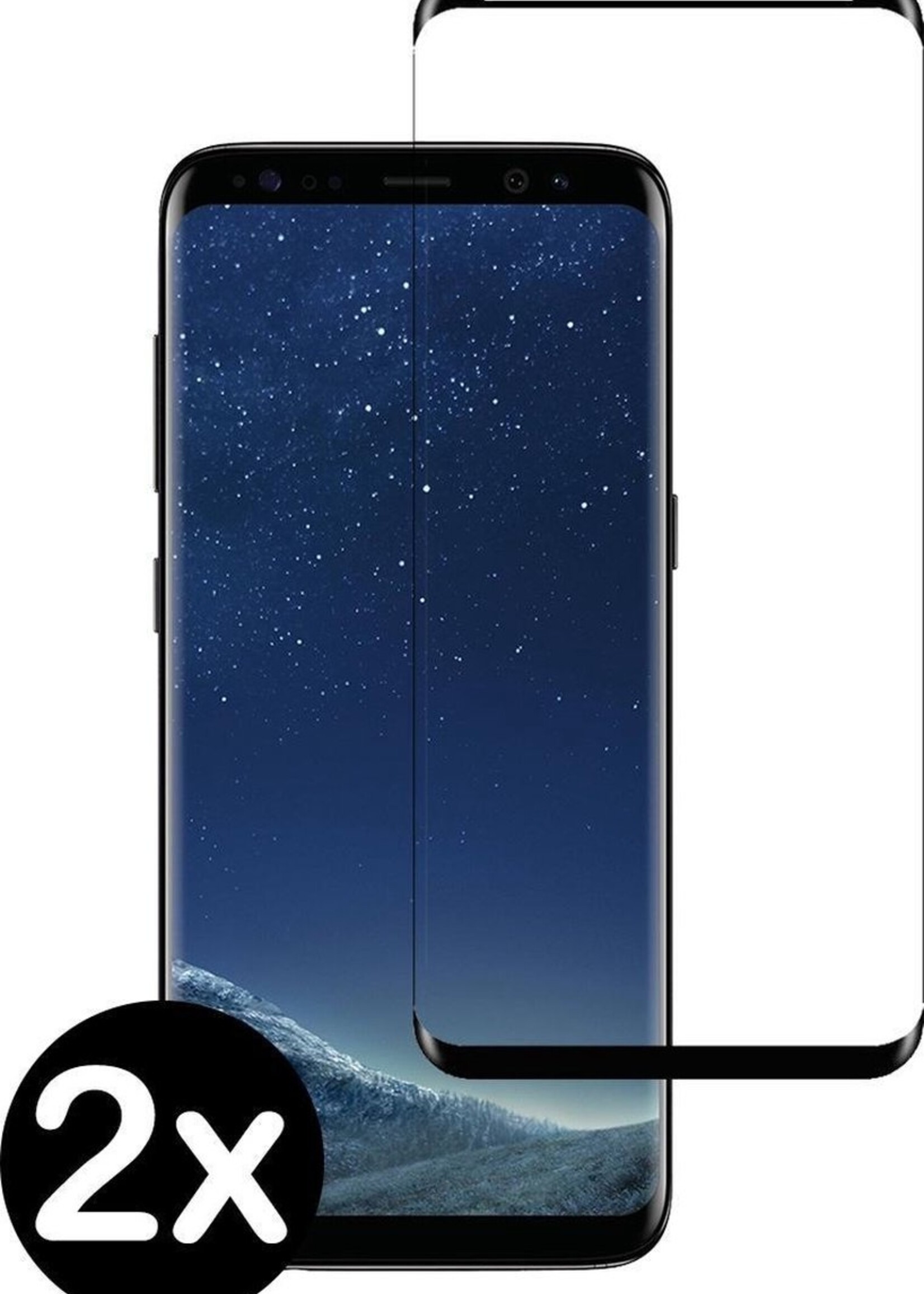 BTH Screenprotector Geschikt voor Samsung S8 Screenprotector Glas Gehard Tempered Glass Full Cover - Screenprotector Geschikt voor Samsung Galaxy S8 Screen Protector Screen Cover - 2 PACK