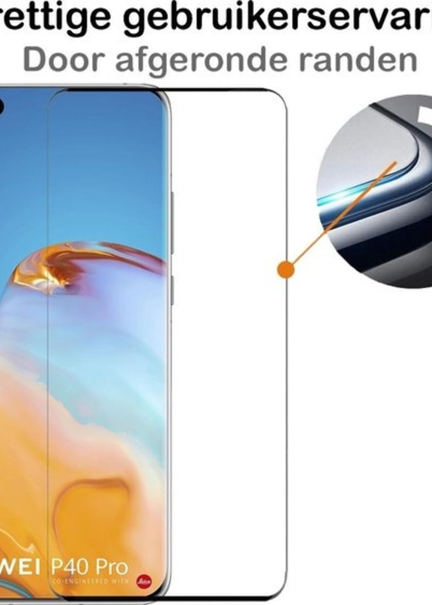 BTH Screenprotector Geschikt voor Huawei P40 Pro Screenprotector Glas Gehard Tempered Glass Full Cover - Screenprotector Geschikt voor Huawei P40 Pro Screen Protector Screen Cover