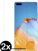 BTH BTH 2x Huawei P40 Pro Screenprotector Tempered Glass Gehard Full Screen Cover