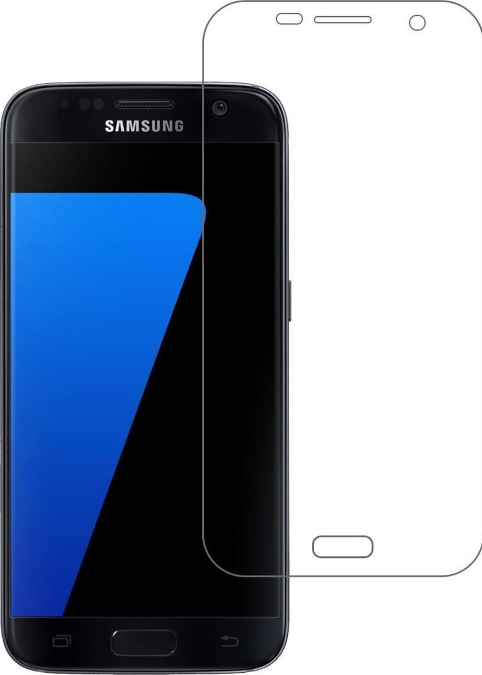 BTH Screenprotector Geschikt voor Samsung Galaxy S7 Screenprotector Glas Gehard Tempered Glass - Screenprotector Geschikt voor Samsung S7 Screen Protector Screen Cover
