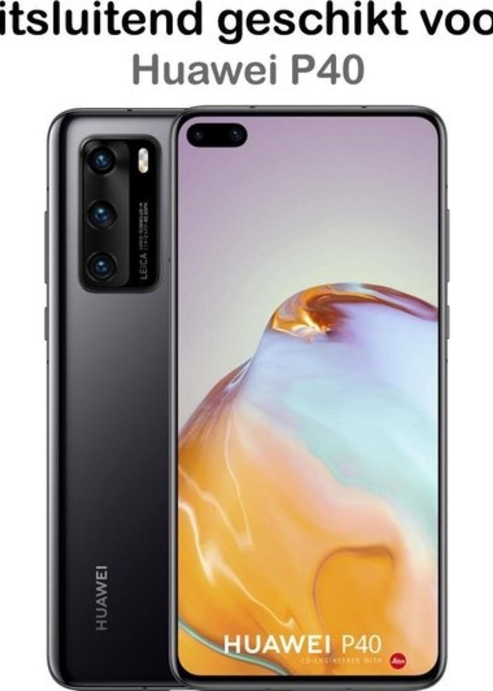 BTH Screenprotector Geschikt voor Huawei P40 Screenprotector Glas Gehard Tempered Glass Full Cover - Screenprotector Geschikt voor Huawei P40 Screen Protector Screen Cover