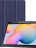 BTH BTH Samsung Galaxy Tab S6 Lite Hoesje Met Uitsparing S Pen - Donkerblauw