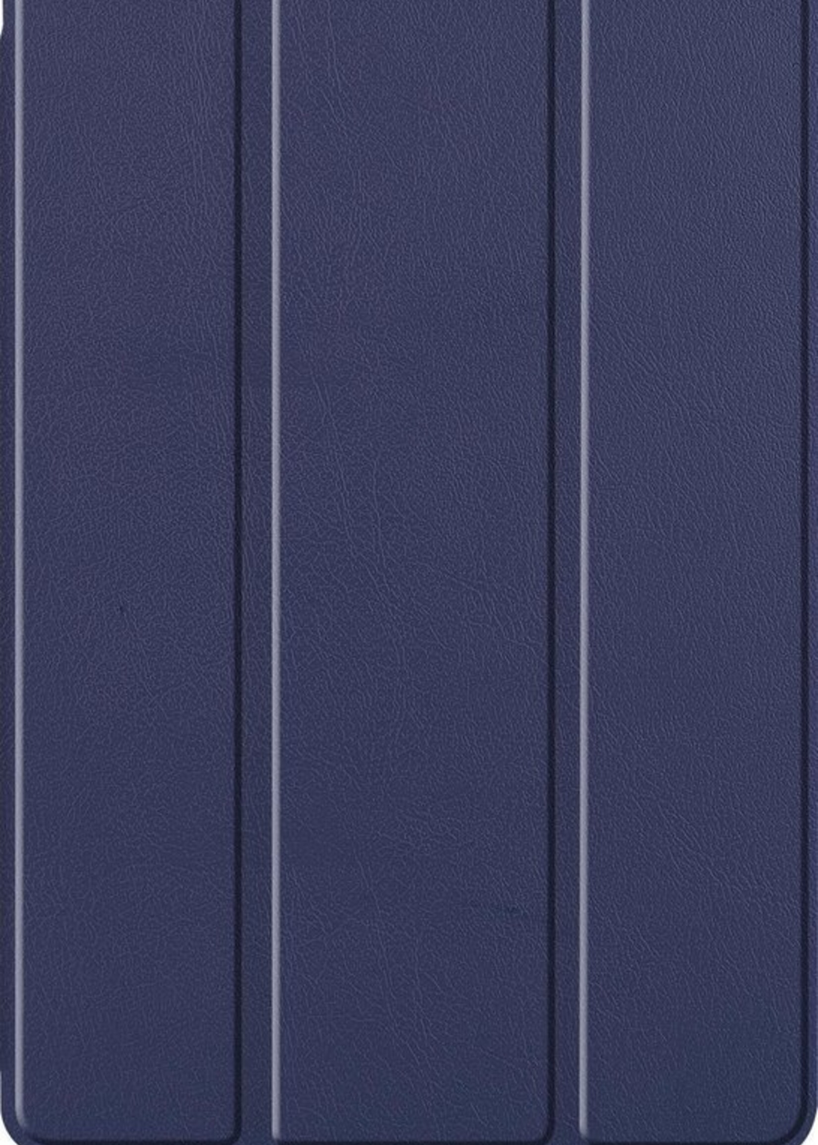 BTH Hoes Geschikt voor Samsung Galaxy Tab S6 Lite Hoes Book Case Hoesje Trifold Cover Met Uitsparing Geschikt voor S Pen - Hoesje Geschikt voor Samsung Tab S6 Lite Hoesje Bookcase - Blauw