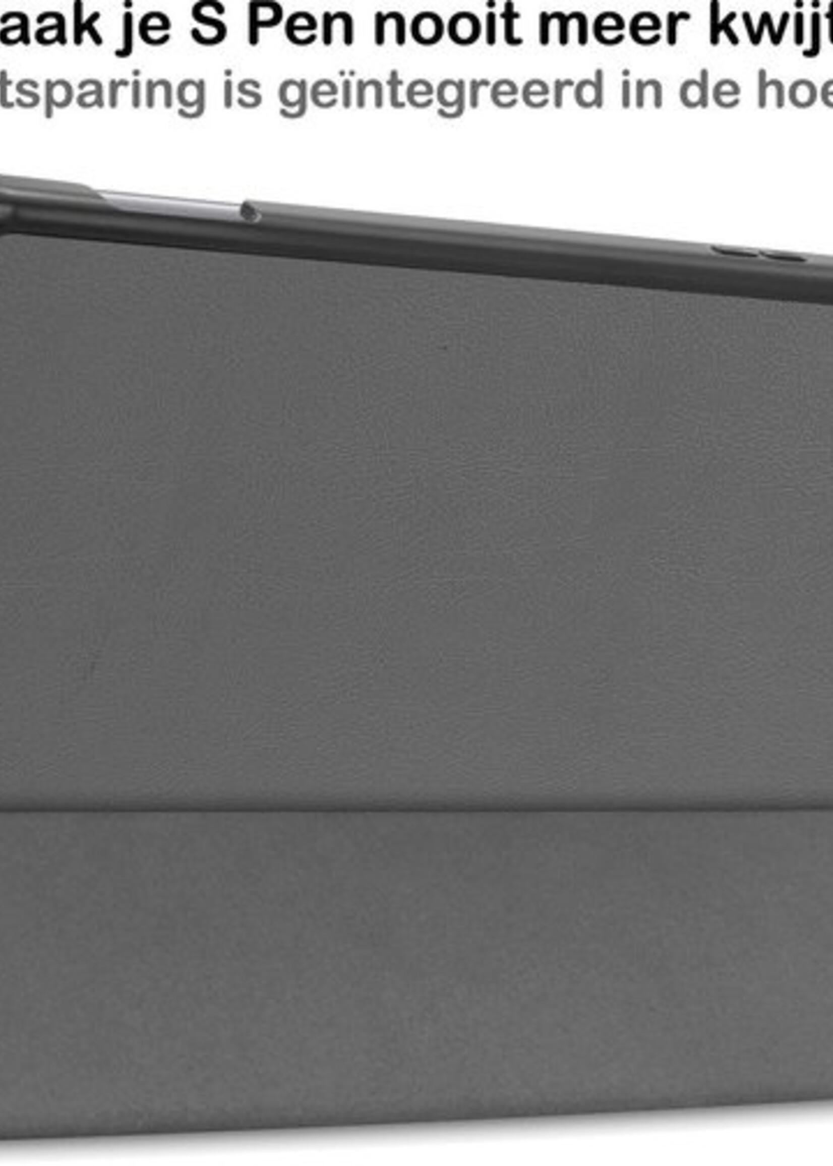 BTH Hoes Geschikt voor Samsung Galaxy Tab S6 Lite Hoes Book Case Hoesje Trifold Cover Met Uitsparing Geschikt voor S Pen - Hoesje Geschikt voor Samsung Tab S6 Lite Hoesje Bookcase - Grijs