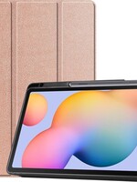 BTH BTH Samsung Galaxy Tab S6 Lite Hoesje Met Uitsparing S Pen - Rosé Goud