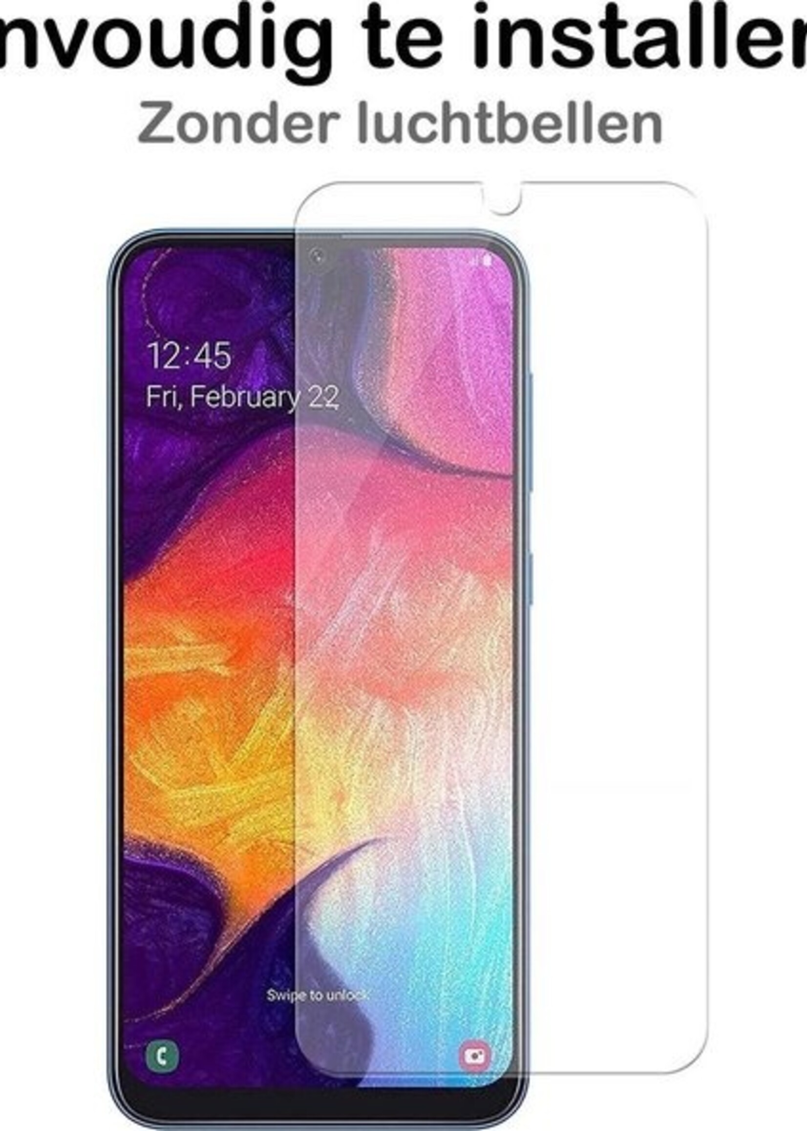 BTH Hoesje Geschikt voor Samsung A10 Hoesje Siliconen Case Hoes Met 2x Screenprotector - Hoes Geschikt voor Samsung Galaxy A10 Hoes Cover Case - Transparant