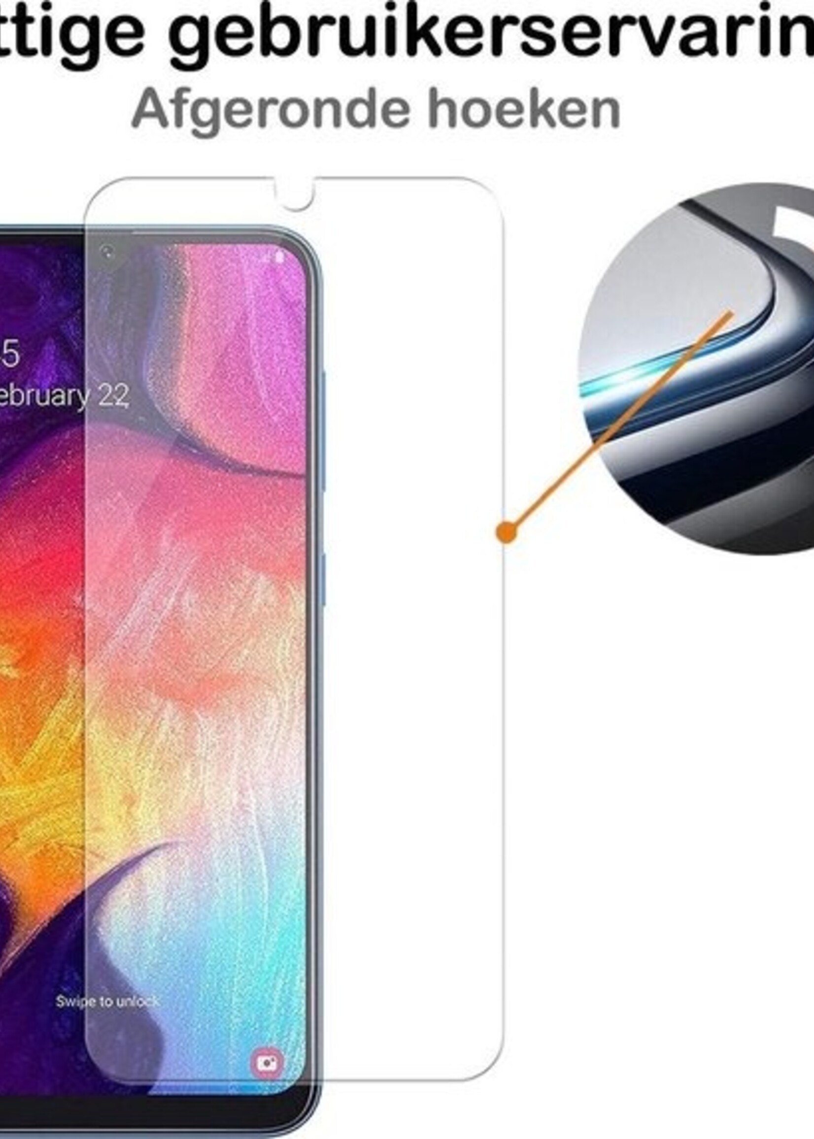 BTH Hoesje Geschikt voor Samsung A10 Hoesje Siliconen Case Hoes Met 2x Screenprotector - Hoes Geschikt voor Samsung Galaxy A10 Hoes Cover Case - Transparant
