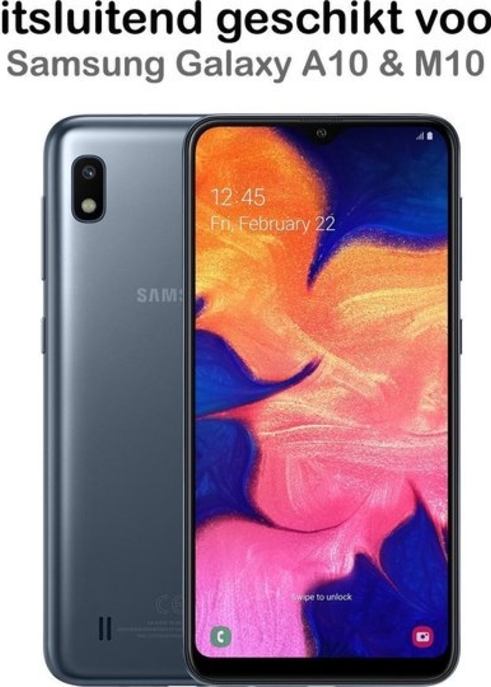BTH Hoesje Geschikt voor Samsung M10/A10 Hoesje Siliconen Case Hoes - Hoes Geschikt voor Samsung Galaxy M10/A10 Hoes Cover Case - Transparant