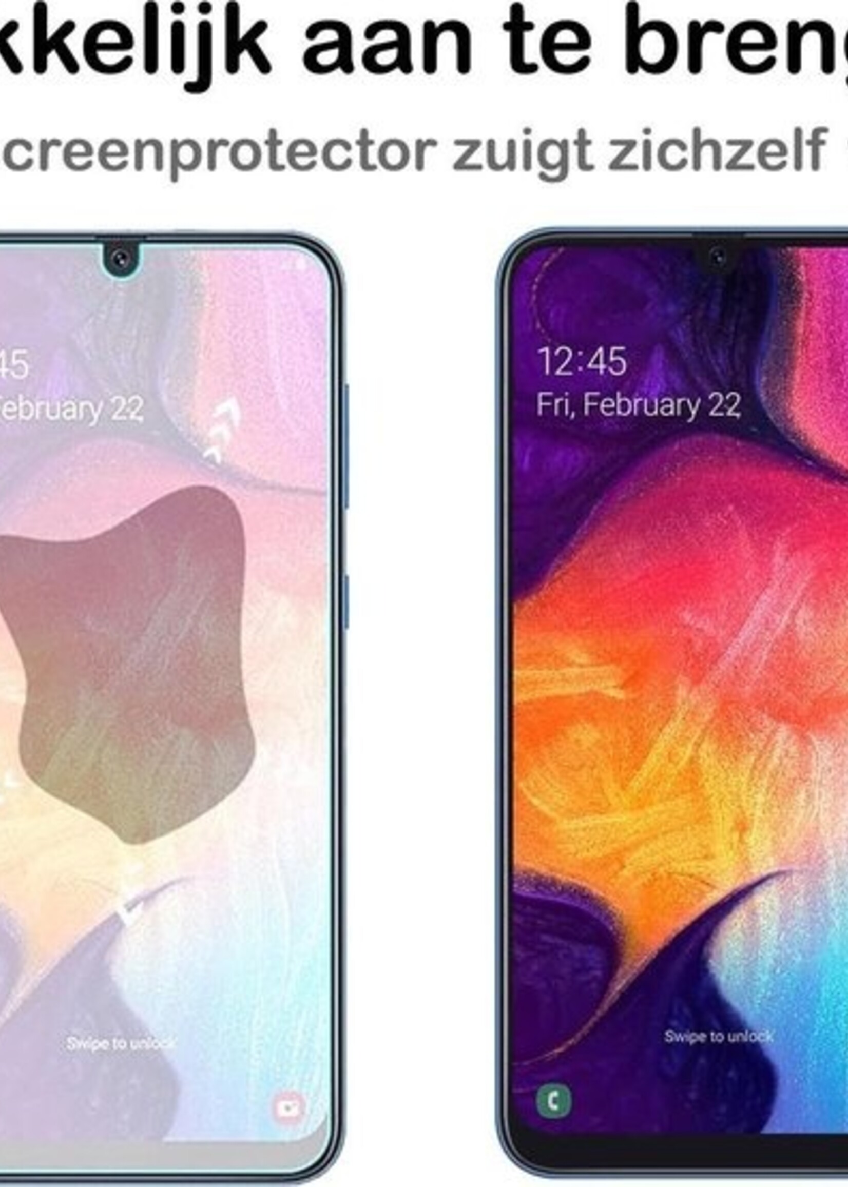 BTH Hoesje Geschikt voor Samsung M10/A10 Hoesje Siliconen Case Hoes Met 2x Screenprotector - Hoes Geschikt voor Samsung Galaxy M10/A10 Hoes Cover Case - Transparant