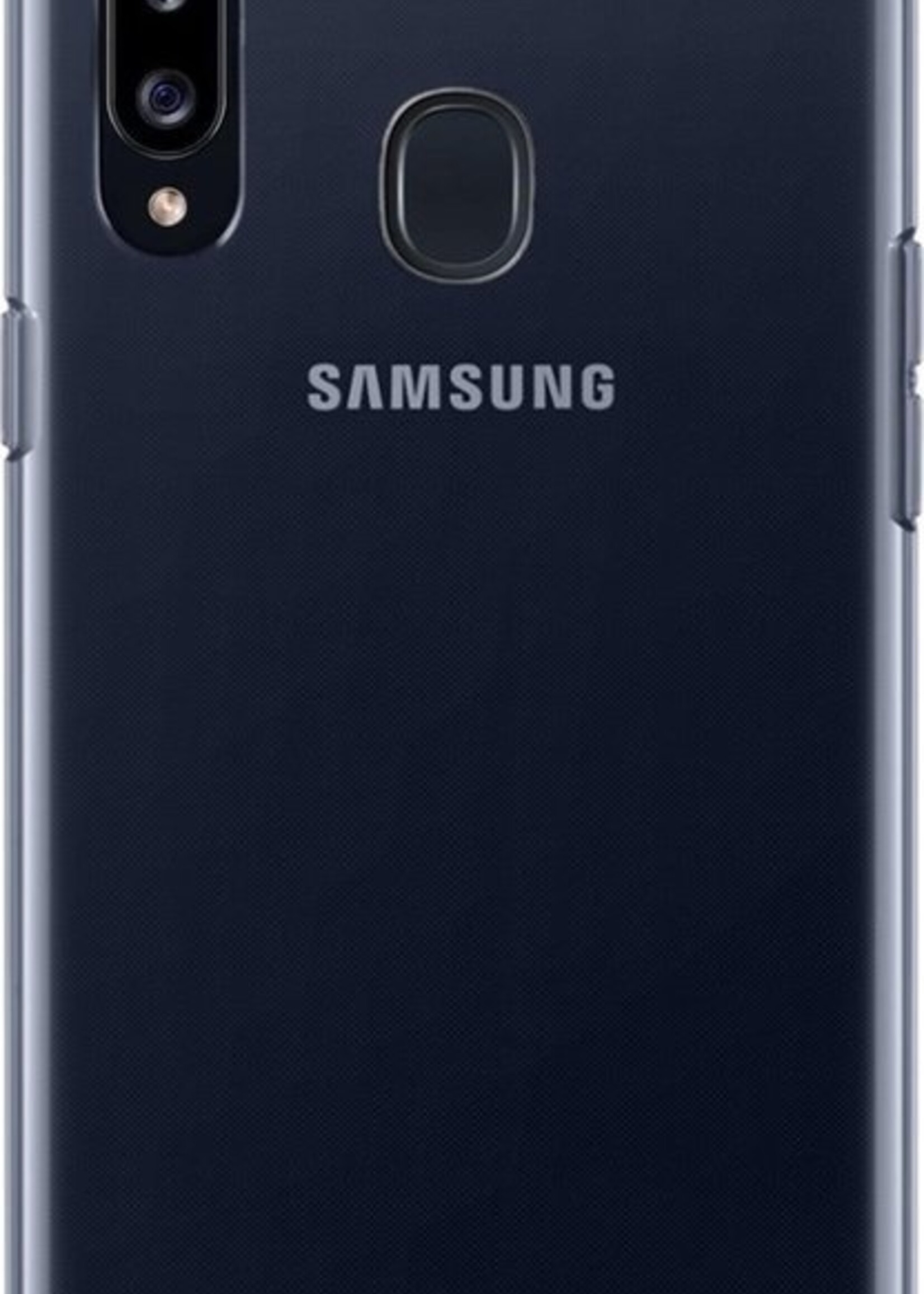BTH Hoesje Geschikt voor Samsung A20s Hoesje Siliconen Case Hoes - Hoes Geschikt voor Samsung Galaxy A20s Hoes Cover Case - Transparant - 2 PACK