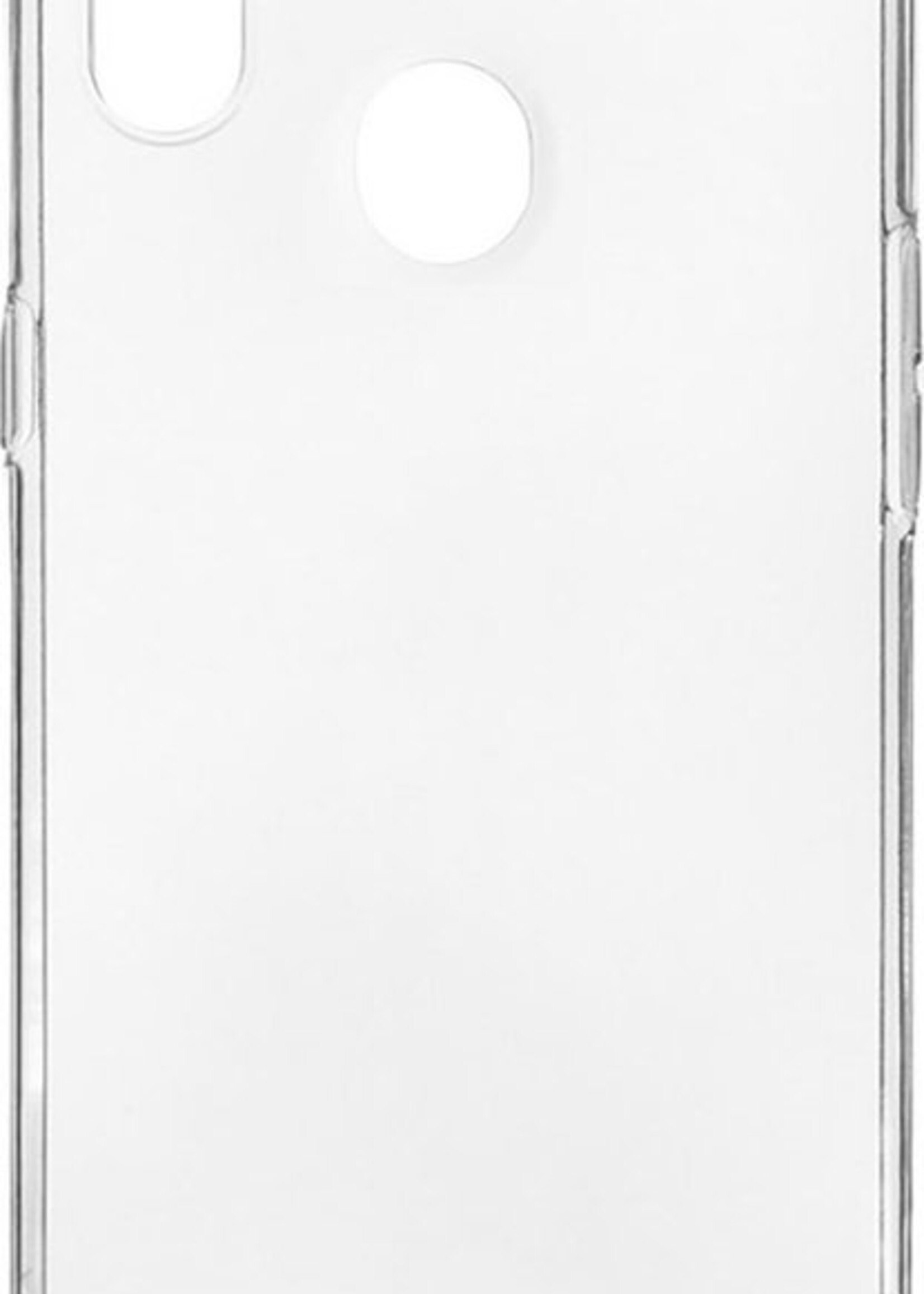 BTH Hoesje Geschikt voor Samsung A20s Hoesje Siliconen Case Hoes - Hoes Geschikt voor Samsung Galaxy A20s Hoes Cover Case - Transparant - 2 PACK