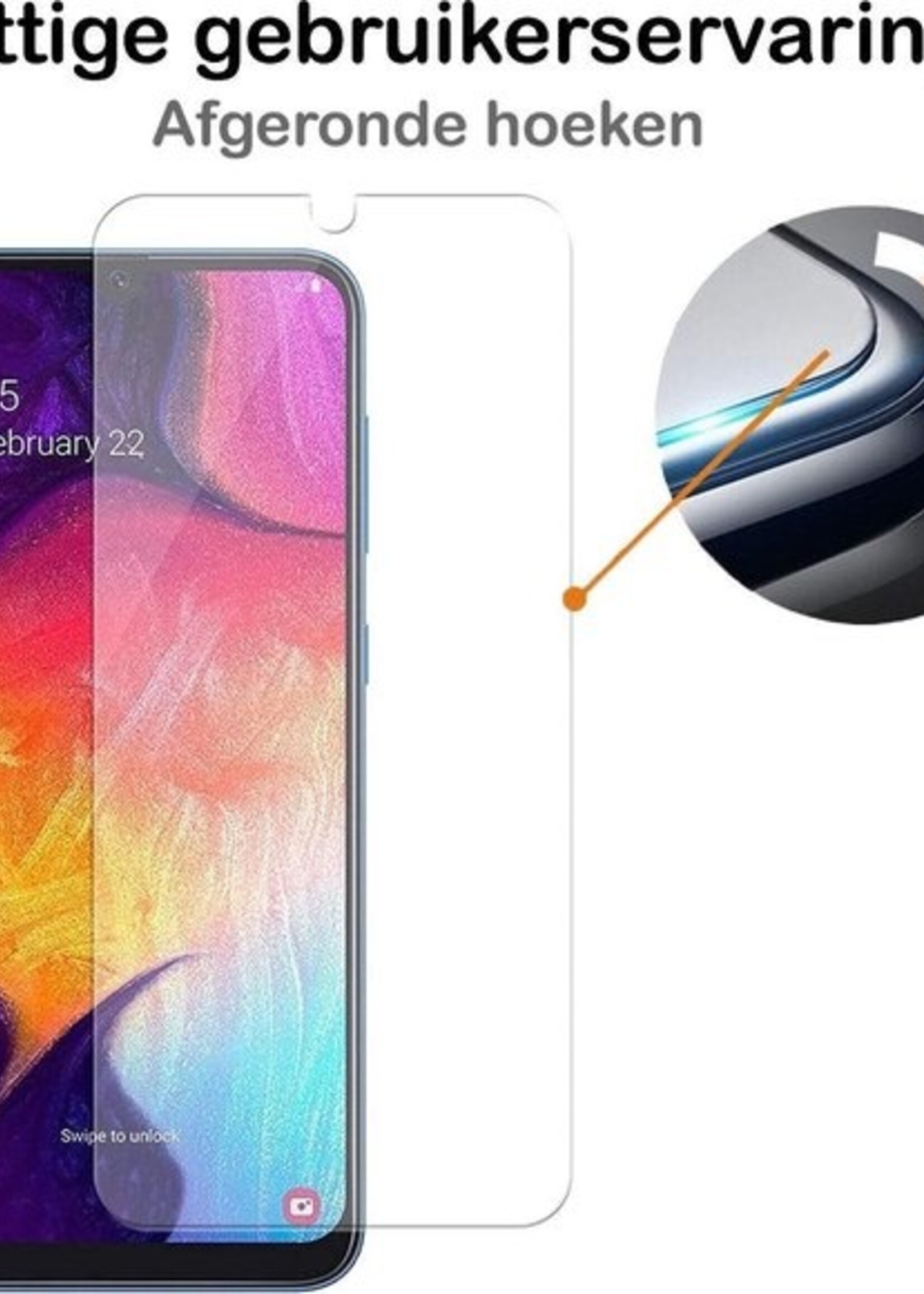 BTH Hoesje Geschikt voor Samsung A30s Hoesje Siliconen Case Hoes Met Screenprotector - Hoes Geschikt voor Samsung Galaxy A30s Hoes Cover Case - Transparant