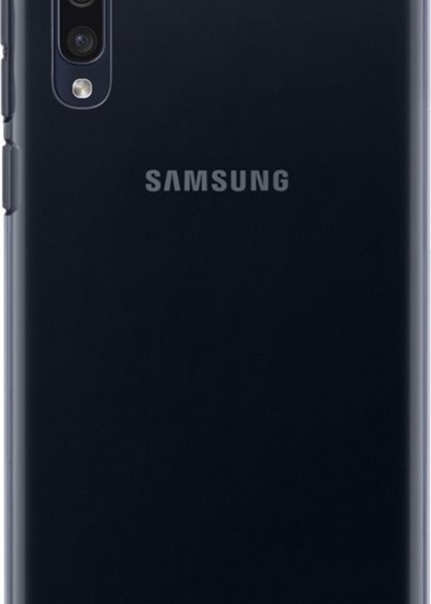 BTH Hoesje Geschikt voor Samsung A30s Hoesje Siliconen Case Hoes Met Screenprotector - Hoes Geschikt voor Samsung Galaxy A30s Hoes Cover Case - Transparant