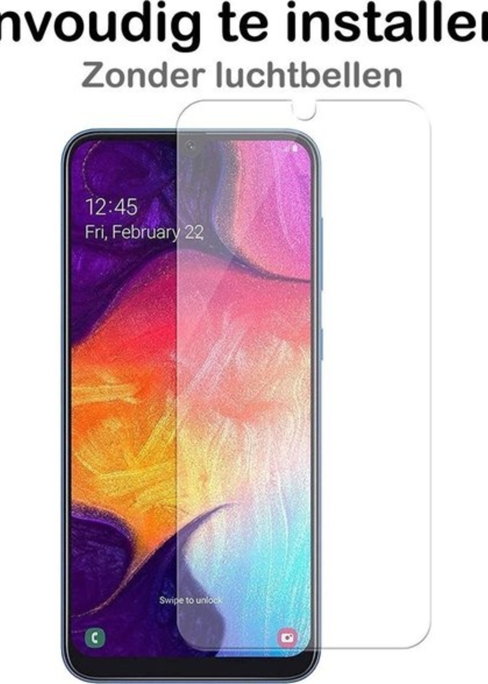 BTH Hoesje Geschikt voor Samsung A30s/A50s Hoesje Siliconen Case Hoes Met 2x Screenprotector - Hoes Geschikt voor Samsung Galaxy A30s/A50s Hoes Cover Case - Transparant
