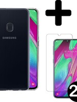 BTH BTH Samsung Galaxy A40 hoesje met 2x screenprotector