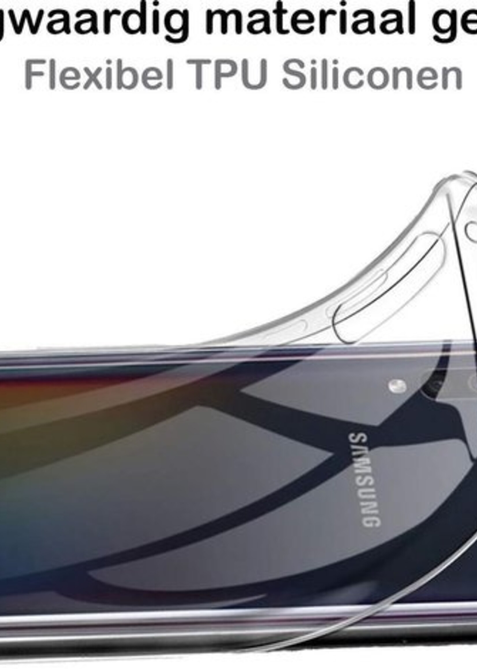 BTH Hoesje Geschikt voor Samsung A50s Hoesje Siliconen Case Hoes - Hoes Geschikt voor Samsung Galaxy A50s Hoes Cover Case - Transparant - 2 PACK