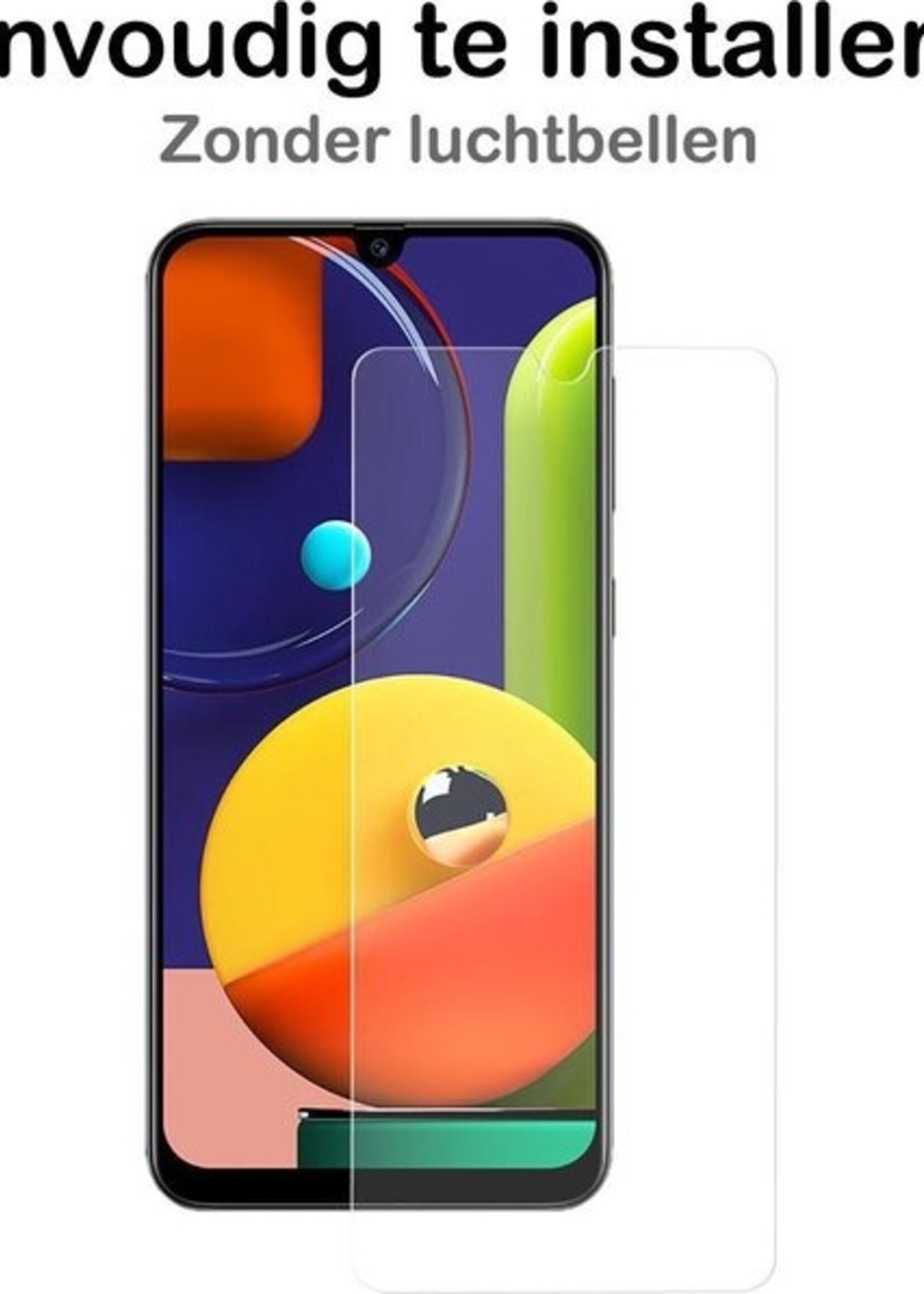 BTH Hoesje Geschikt voor Samsung A50s Hoesje Siliconen Case Hoes Met 2x Screenprotector - Hoes Geschikt voor Samsung Galaxy A50s Hoes Cover Case - Transparant