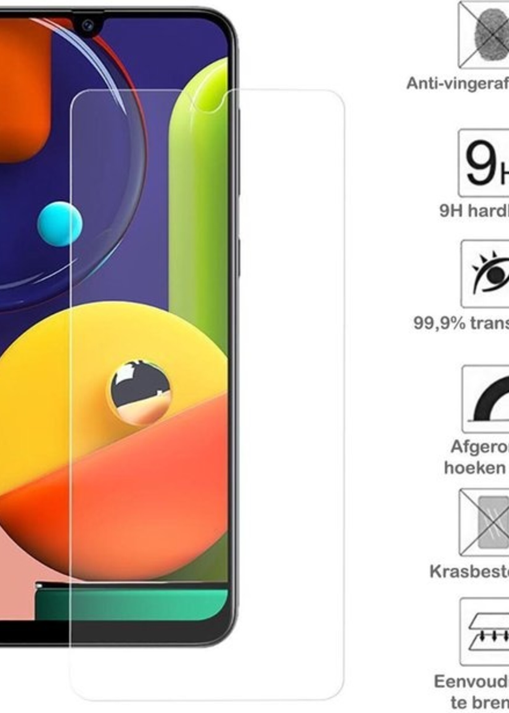 BTH Hoesje Geschikt voor Samsung A50s Hoesje Siliconen Case Hoes Met 2x Screenprotector - Hoes Geschikt voor Samsung Galaxy A50s Hoes Cover Case - Transparant