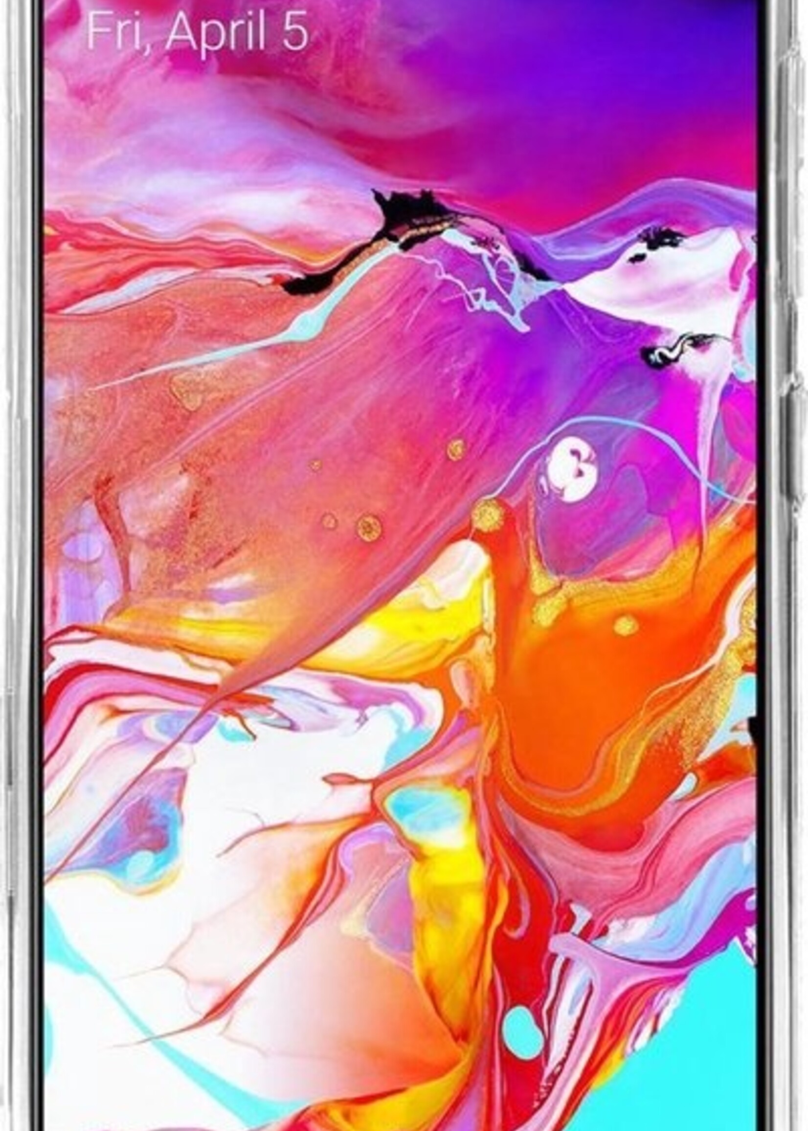 BTH Hoesje Geschikt voor Samsung A70 Hoesje Siliconen Case Hoes Met Screenprotector - Hoes Geschikt voor Samsung Galaxy A70 Hoes Cover Case - Transparant