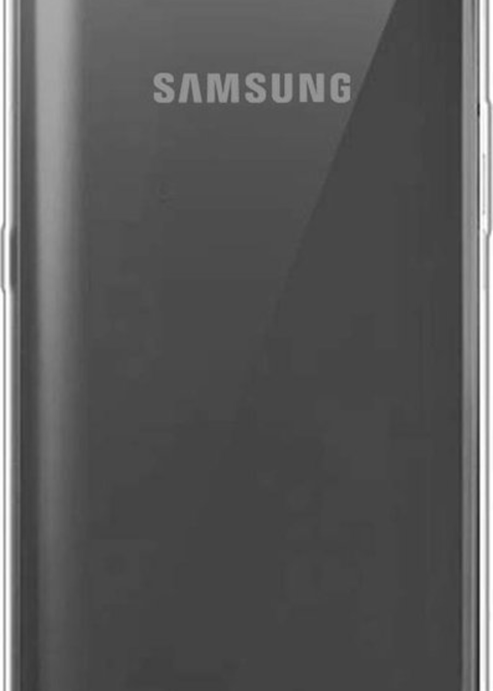 BTH Hoesje Geschikt voor Samsung A80 Hoesje Siliconen Case Hoes - Hoes Geschikt voor Samsung Galaxy A80 Hoes Cover Case - Transparant