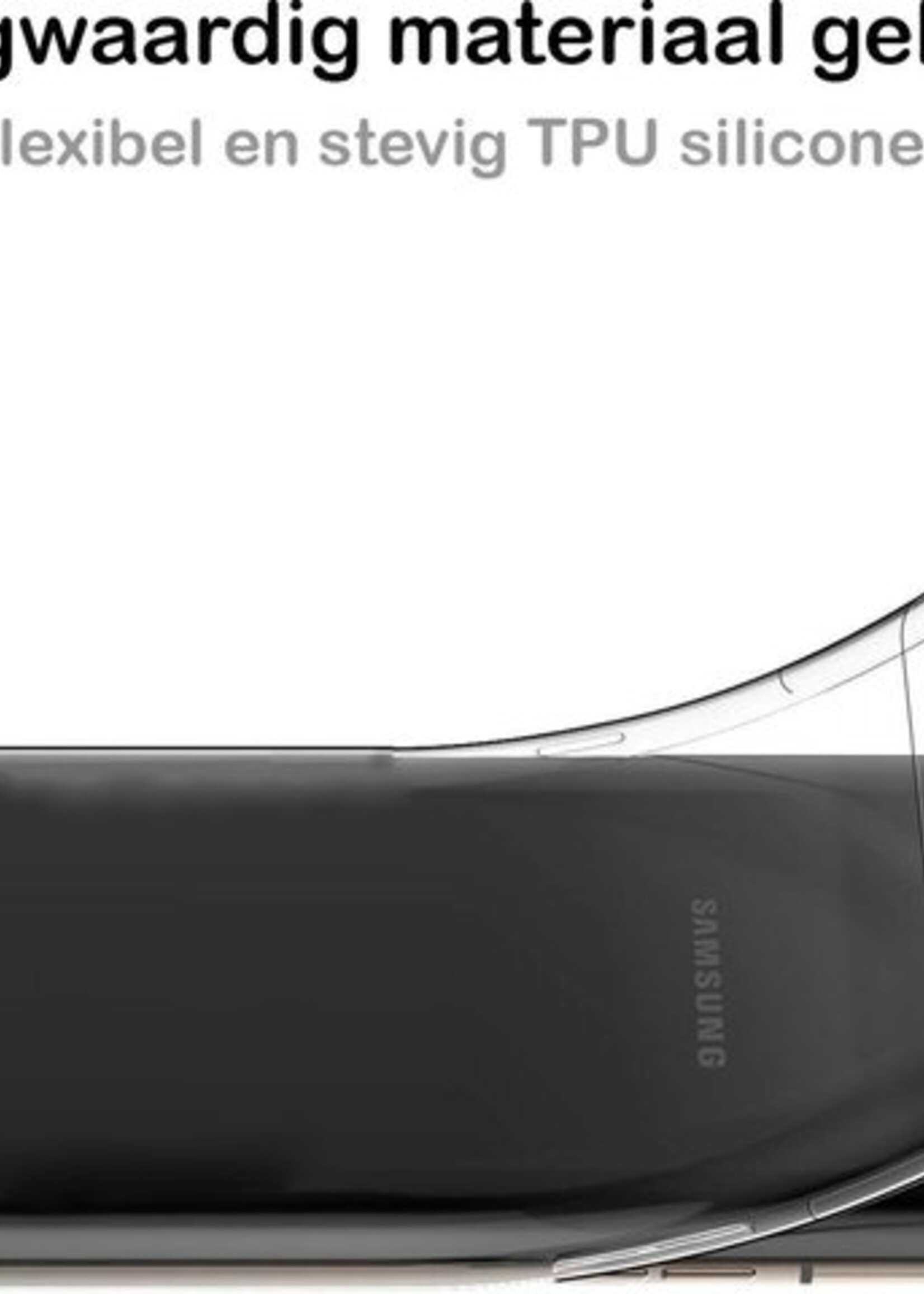 BTH Hoesje Geschikt voor Samsung A80 Hoesje Siliconen Case Hoes - Hoes Geschikt voor Samsung Galaxy A80 Hoes Cover Case - Transparant