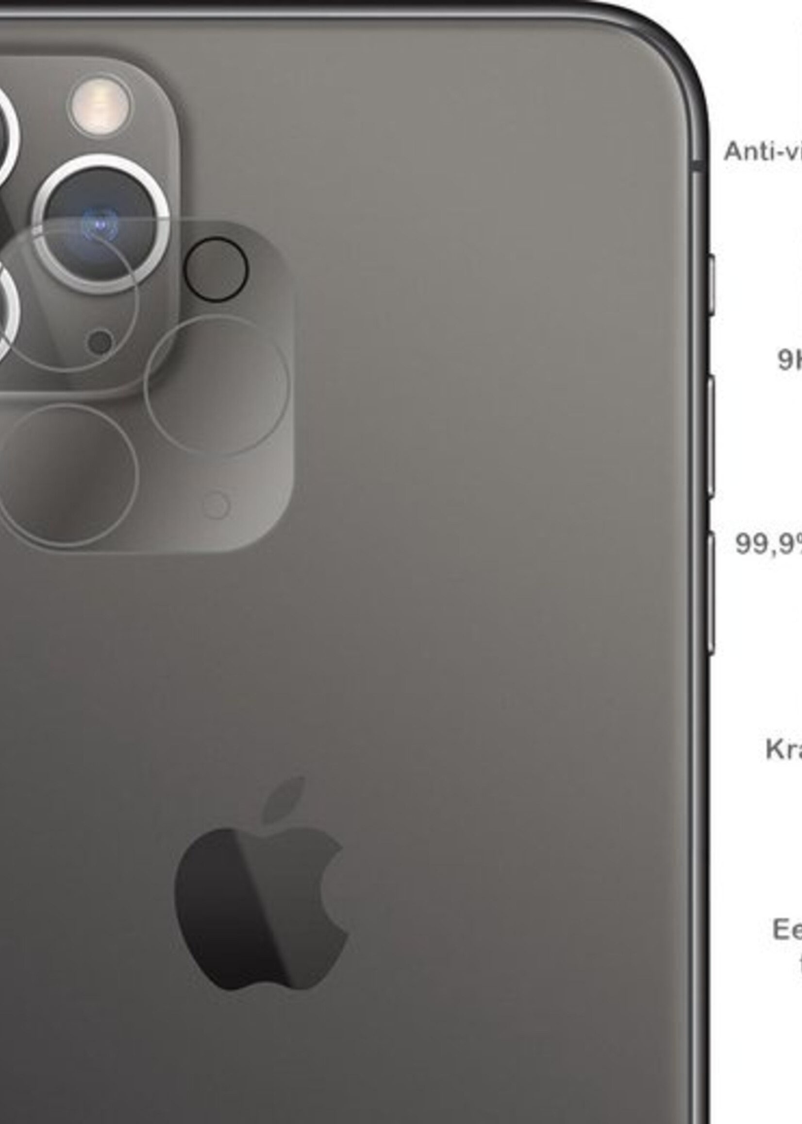 BTH Screenprotector Geschikt voor iPhone 11 Pro Max Camera Lens Screenprotector Glas - Screenprotector Geschikt voor iPhone 11 Pro Max Screenprotector Camera Protector Gehard Glas - 3 PACK