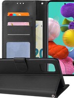 BTH BTH Samsung Galaxy A51 Hoesje Bookcase - Zwart