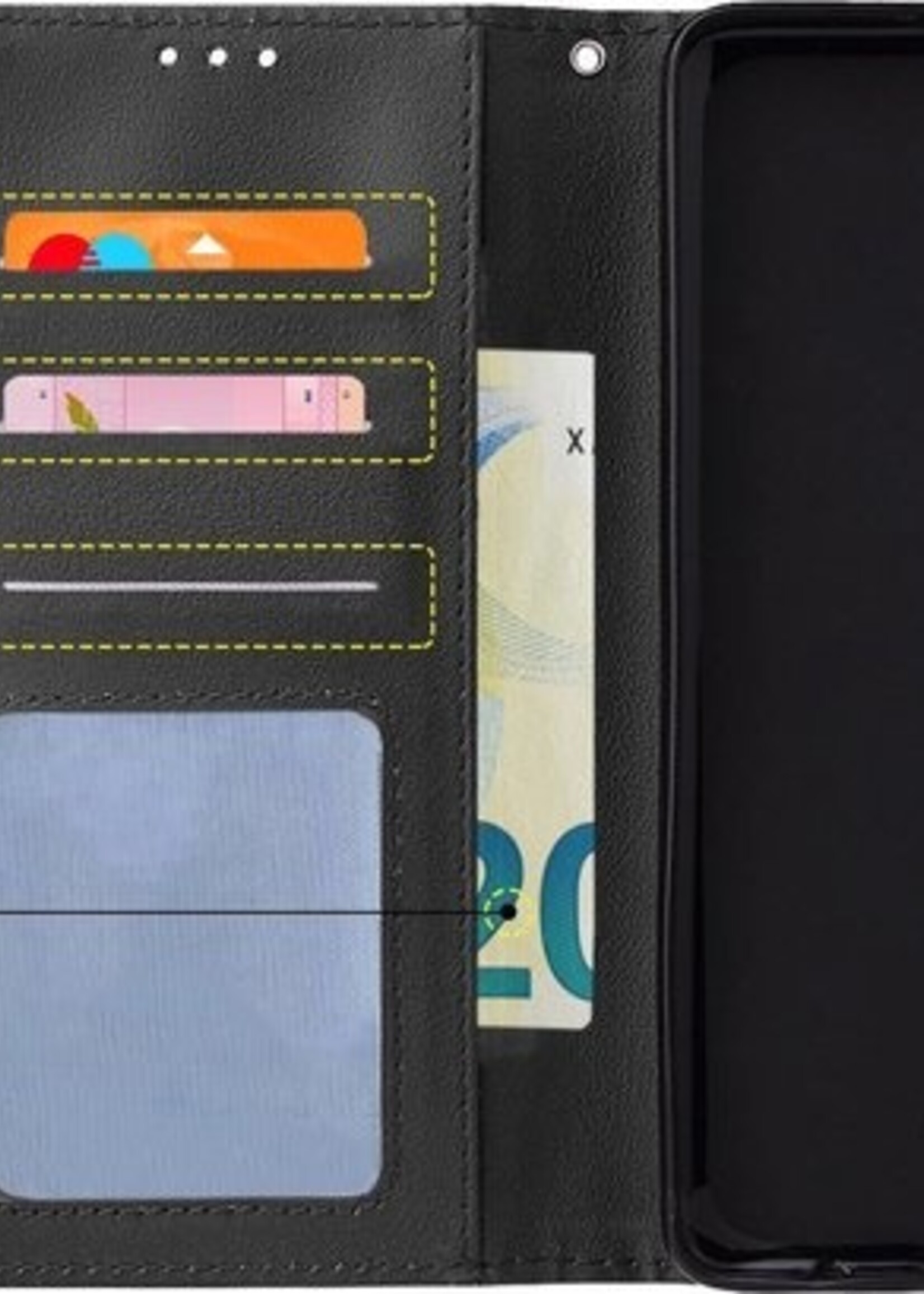 BTH Hoesje Geschikt voor Samsung A51 Hoesje Book Case Hoes Portemonnee Cover Walletcase - Hoes Geschikt voor Samsung Galaxy A51 Hoes Bookcase Hoesje - Zwart