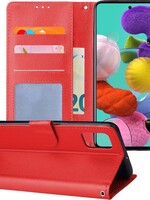 BTH BTH Samsung Galaxy A51 Hoesje Bookcase - Rood