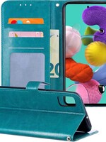 BTH BTH Samsung Galaxy A51 Hoesje Bookcase - Turquoise