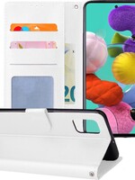 BTH BTH Samsung Galaxy A51 Hoesje Bookcase - Wit