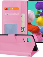BTH BTH Samsung Galaxy A51 Hoesje Bookcase - Lichtroze