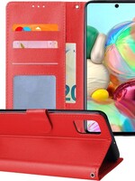 BTH BTH Samsung Galaxy A71 Hoesje Bookcase - Rood
