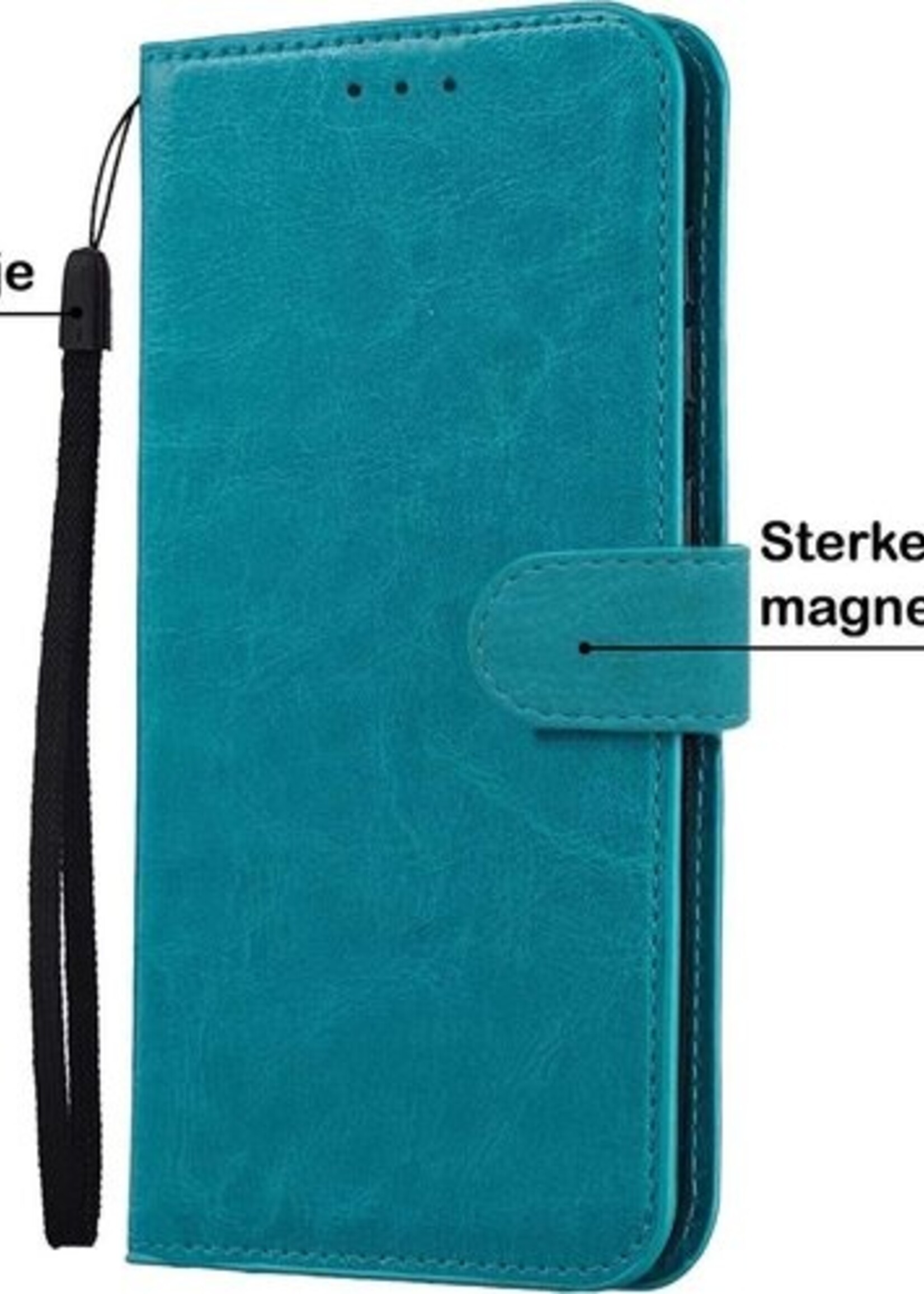 BTH Hoesje Geschikt voor Samsung A71 Hoesje Book Case Hoes Portemonnee Cover Walletcase - Hoes Geschikt voor Samsung Galaxy A71 Hoes Bookcase Hoesje - Turquoise